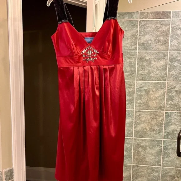 crimson red bridesmaid dresses V-neck Long Cap Sleeves Dark Red Bridesmaid Dress With Beading Lace US0 / Custom Color